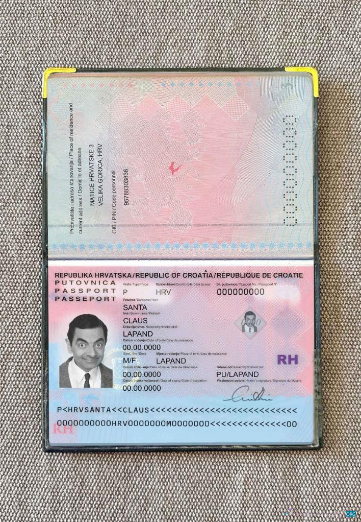 Download Croatia passport photo look Photoshop template